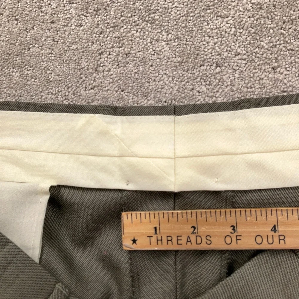 Stafford Suit‎ Men 44L 37W 30L Sage Green Classic Career Wool VTG